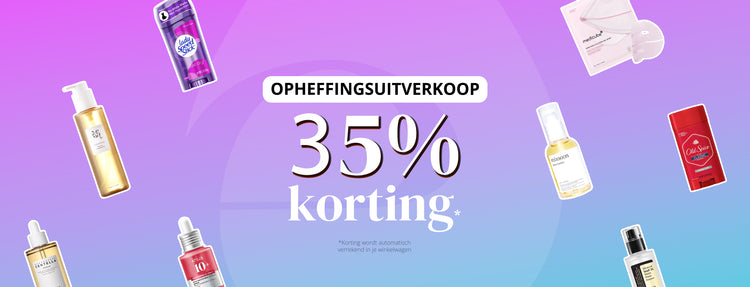 Opheffingsuitverkoop 35% korting
